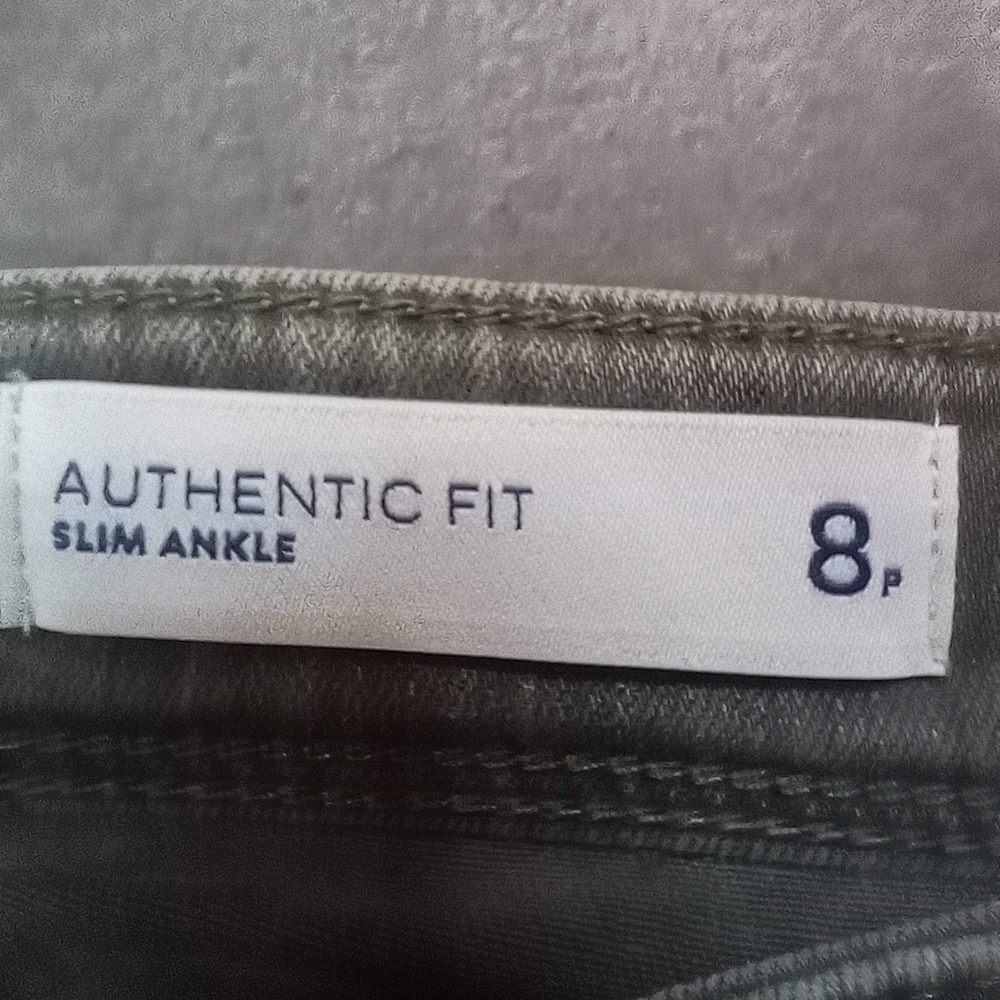 J Jill Authentic Fit Slim Ankle Pants Jeans Womens 8P Petite Olive Green Stretch - Picture 11 of 15